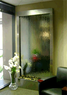 Воздушно-пузырьковые изделия,  панели водопады по стеклу