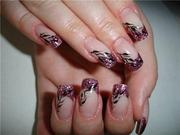 Наращивание ногтей,  коррекция.Наращивание с удлинением ногтевого ложа