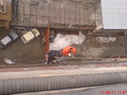 Промышленный альпинизм.Очистка кровли от снега.