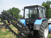 Баровая установка,  траншеекопатель,  канавокопатель, бара