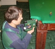 Ремонт  бильярдного стола и замена сукна