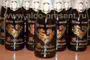 Цветная рельефная гравировка (не лазерная!) на бутылках в Москве.