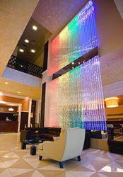 Водопад по стеклу, водно-пузырьковая панель, декоративный водопад