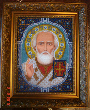 вышивка картин, икон бисером